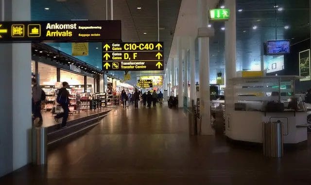 Copenhagen airport departure