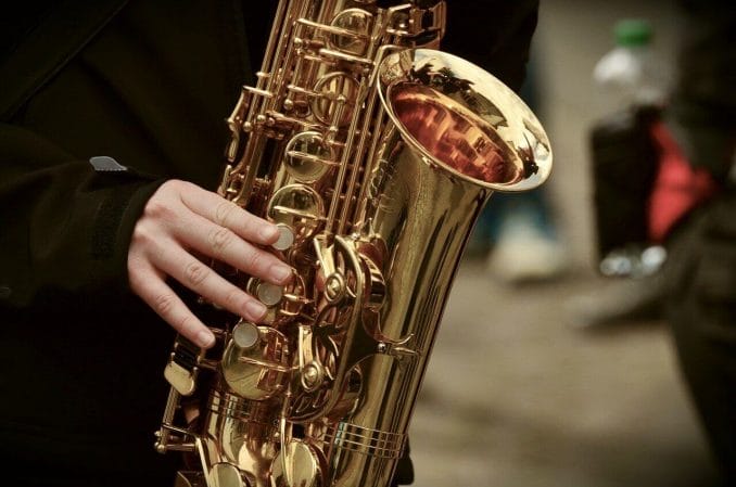 Jazz festival saxophone instrument