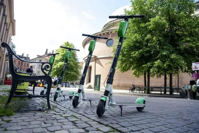 Rental electric scooters in Copenhagen