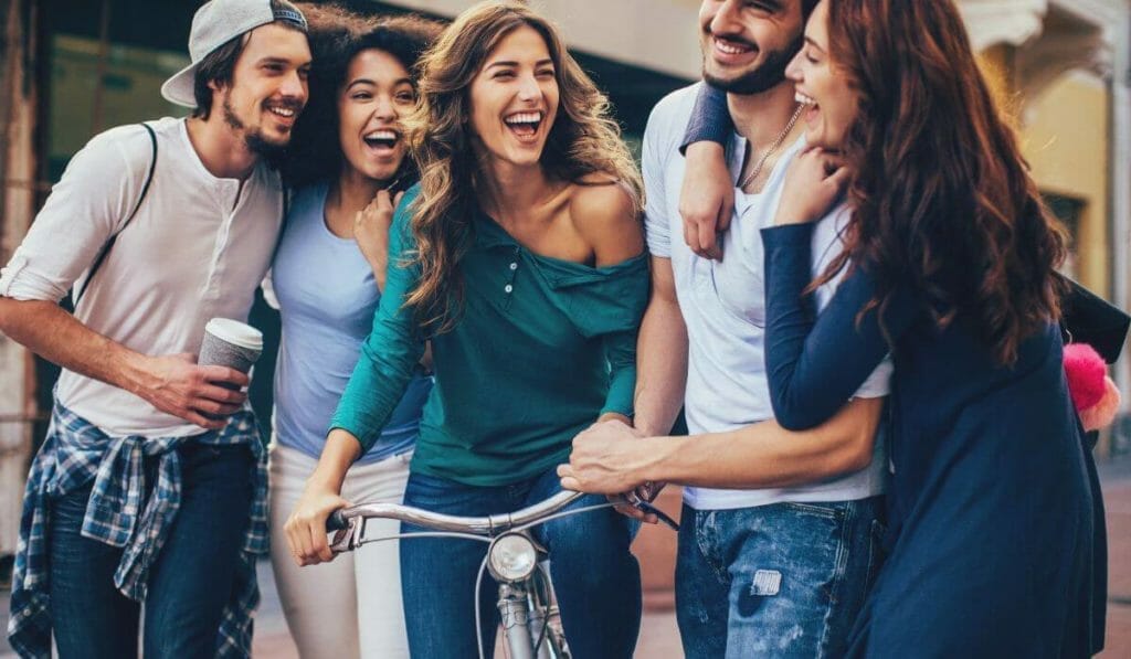 Happy people in Denmark